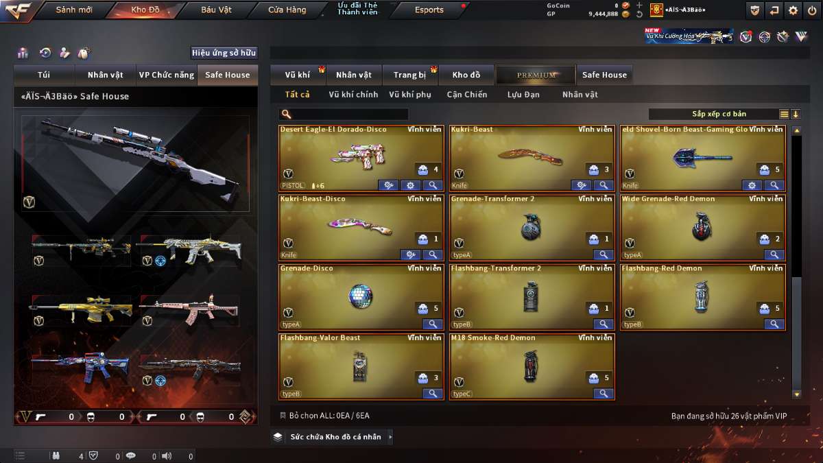 shop acc cf uy tin gia re